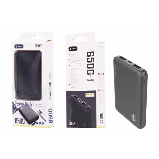 POWER BANK ONE PLUS D6042 6500MAH BLACK